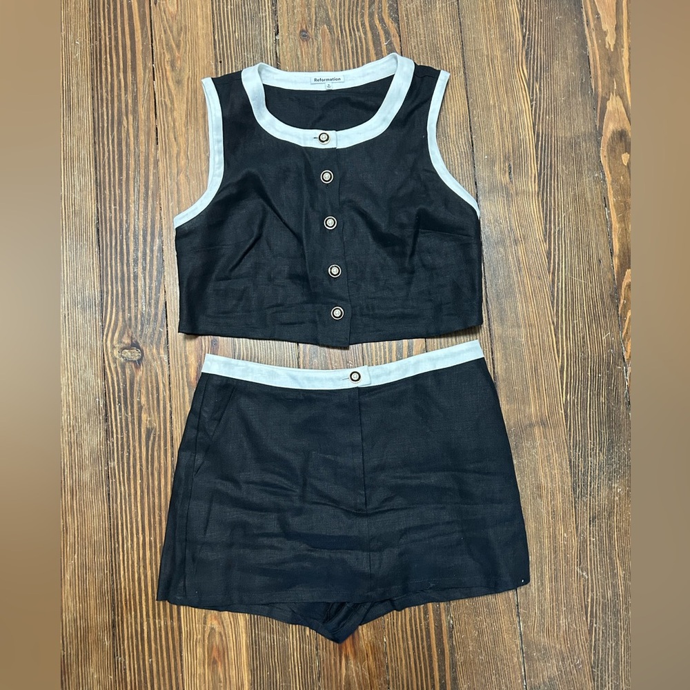 Reformation Roxy Linen Two Piece - Picture 3 of 5